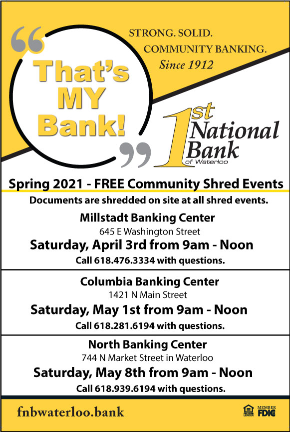 2021SpringShredDays—website First National Bank of Waterloo